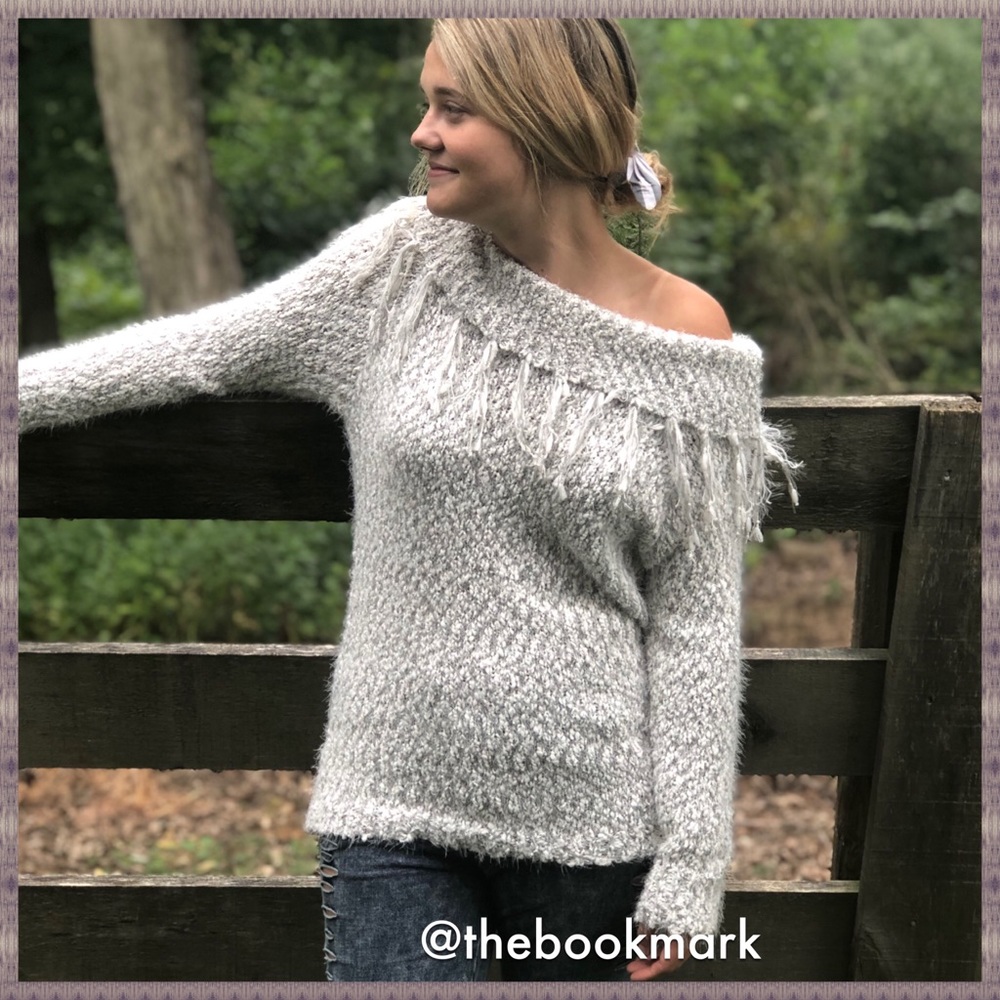 NEW! OFF THE SHOULDER SWEATER - Picture 2 of 9